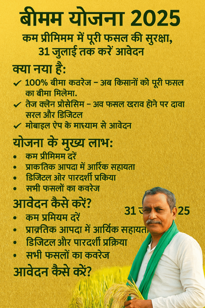 Pradhan Mantri Fasal Beema yojna 2025